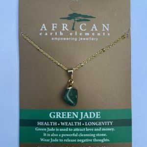 AFRICAN EARTH ELEMENTS GREEN JADE NECKLACE